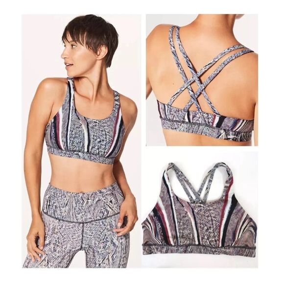 Tops - Lululemon Energy Sports Bra Nulux In Polychromatic. Size 10.